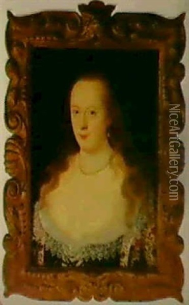 Portrait Of Frances, Countess Of Richmond Oil Painting - Marcus Gerards the Younger