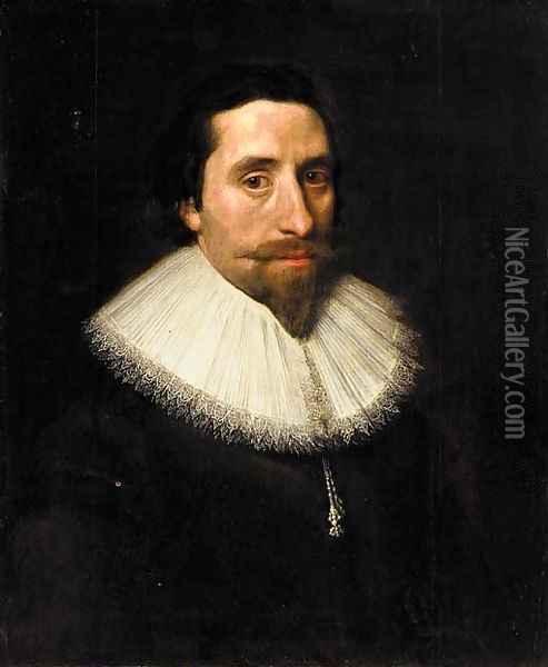 Portrait of a gentleman Oil Painting - Michiel Jansz. van Mierevelt