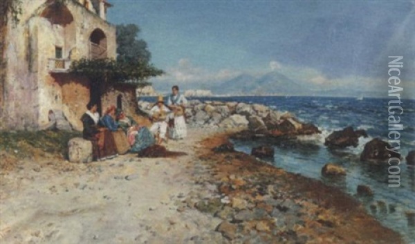 Napoli, Serenata Nel Golfo Oil Painting - Carmine Ciardiello