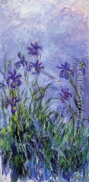 Lilac Irises 2 Oil Painting - Claude Oscar Monet