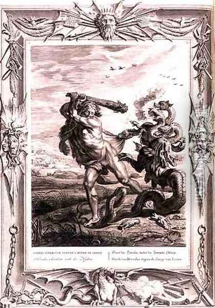 Hercules Fights the Lernian Hydra, 1731 Oil Painting - Bernard Picart