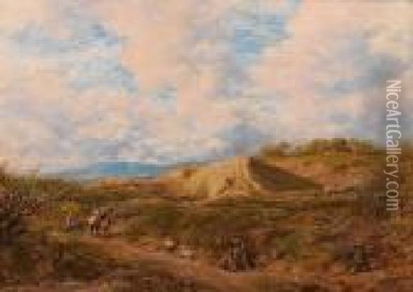 Redhill Common, Surrey Oil Painting - John Linnell