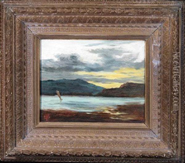 Ossian's Table, From Connel Ferry, Loch Etive Oil Painting - David Fulton