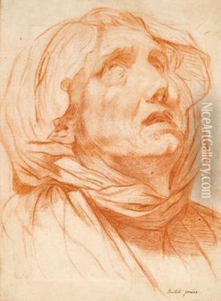 Vergleiche Ahnliche Portraitstudien Oil Painting - Jean Baptiste Greuze
