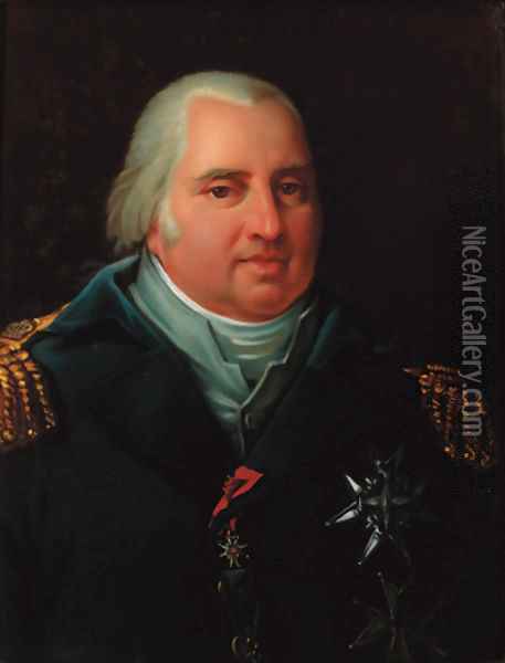 Portrait of a Naval officer, bust-length, wearing a uniform Oil Painting - Antoine-Jean Gros