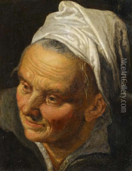 Portratstudie Einer Alten Frau Oil Painting - Annibale Carracci