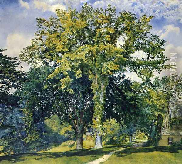 The Elm Oil Painting - Henry Roderick Newman