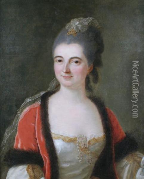 Portrait De Madame Leclerc D'accolay, Neeblanche-louise De Garnard Oil Painting - Marianne Loir