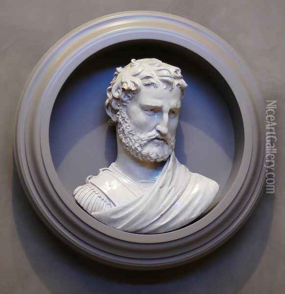 Bust of a Man Oil Painting - Girolamo della Robbia