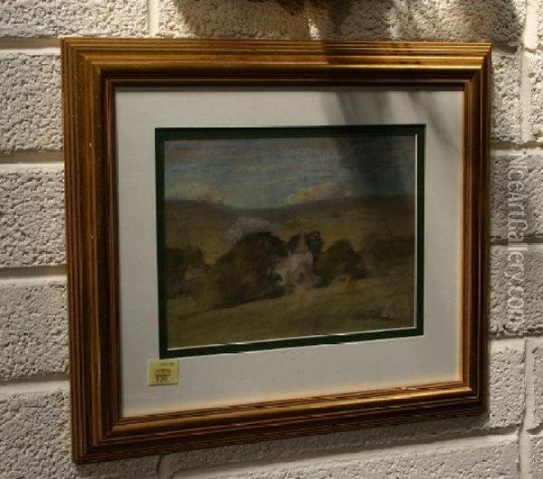 Landscape With Church In Foreground Oil Painting - William Callow