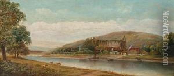 Tintern Abbey Oil Painting - Henry Harris