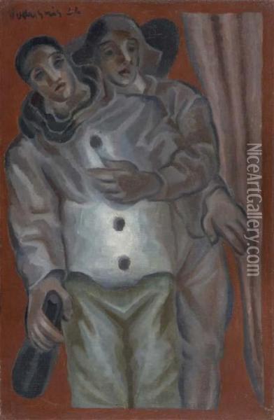Arlequin Et Pierrot Oil Painting - Juan Gris