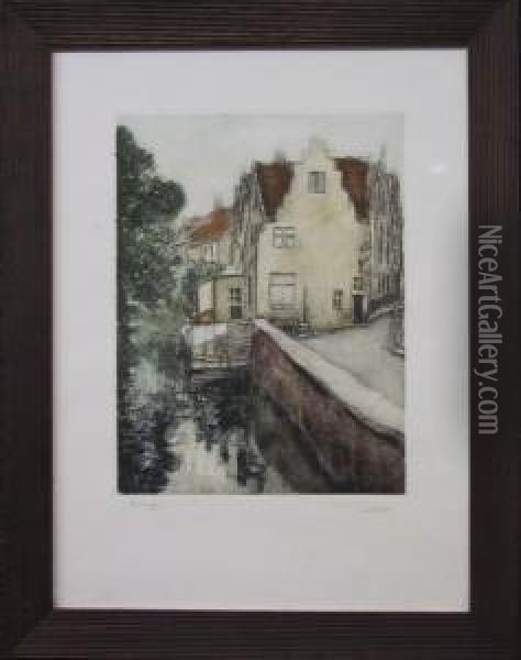 Brugge Oil Painting - Omer Coppens