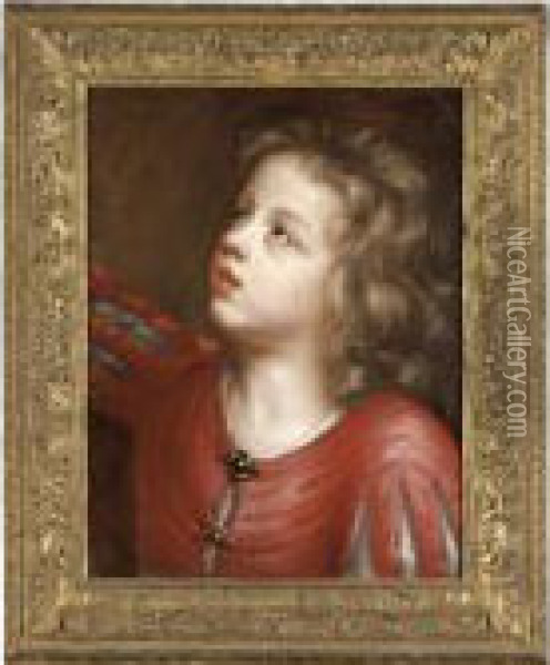 Portrait Of The Artist's Son, Batholomew Beale (1656-1709) Oil Painting - Mary Beale