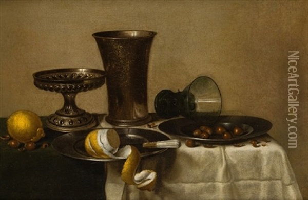 Bodegon Con Roemer Oil Painting - Willem Claesz Heda