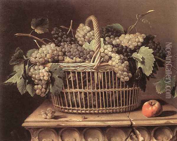 Basket of Grapes Oil Painting - Pierre Dupuys