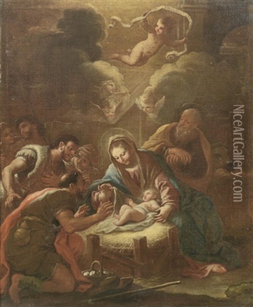 The Adoration Of The Shepherds Oil Painting - Paolo de Matteis