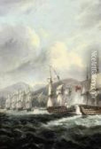 H.m.s. 
Caledonia Oil Painting - Thomas Luny