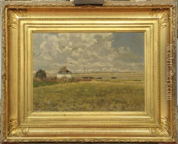 Estuaire Oil Painting - Michel Eudes de l' Hay