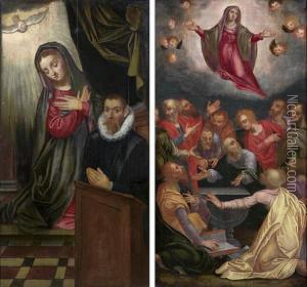L'assomption De La Vierge Oil Painting - Jan Sanders Van Hemessen