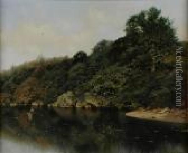 Study On The Niantic River,connecticut Oil Painting - Henry Pember Smith