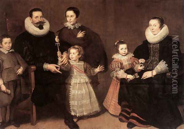 Family Portrait 1631 Oil Painting - Cornelis De Vos