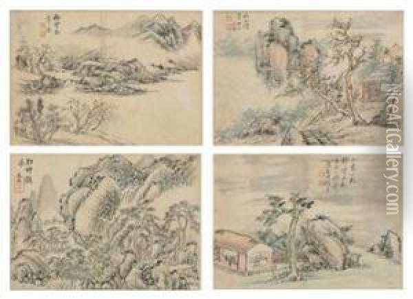 Landscapes After Old Masters Oil Painting - Wang Yuanzhao