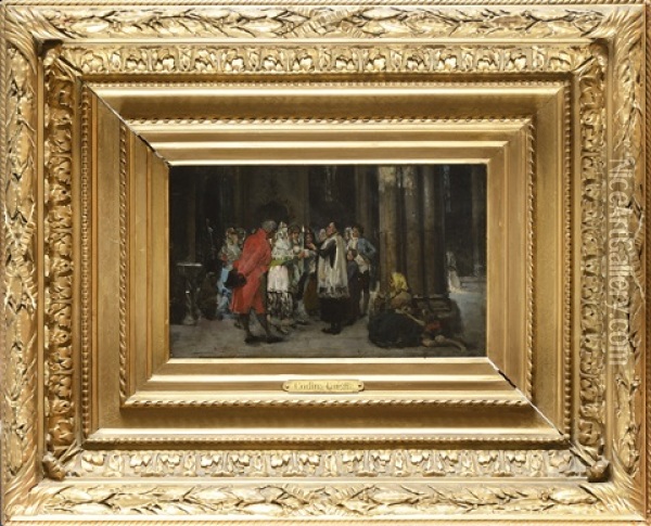 Un Bapteme Oil Painting - Victoriano Codina Y Langlin
