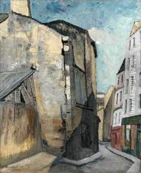 Ulica St. Menard W Paryzu Oil Painting - Marcin Samlicki