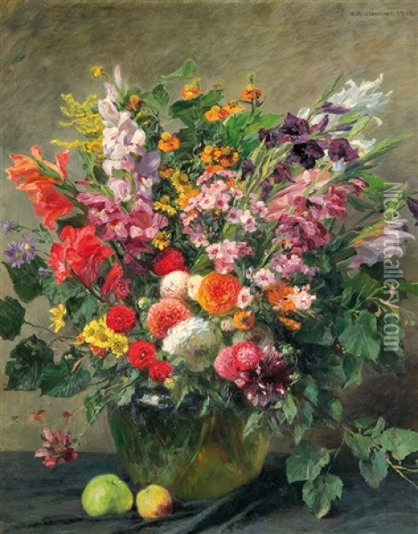 Autumn Bouquet Oil Painting - Wilhelm Ludwig Heinrich Claudius