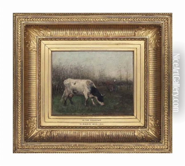 In The Meadows Oil Painting - Willem Maris
