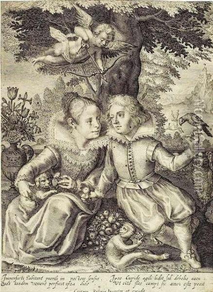 Young Couple With Amor 