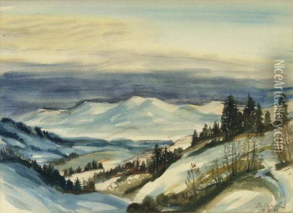 Winter Am Galenberg (blick Nach Westen) Oil Painting - Christian Modersohn
