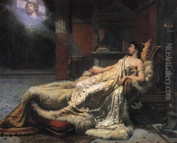 The Dream Of Pilate's Wife, Claudia Procula Oil Painting - Erulo Eroli
