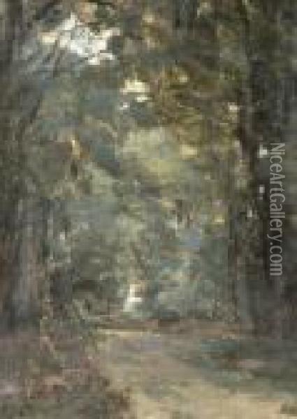 Sous-bois A La Fontaine Oil Painting - Jean-Baptiste-Camille Corot