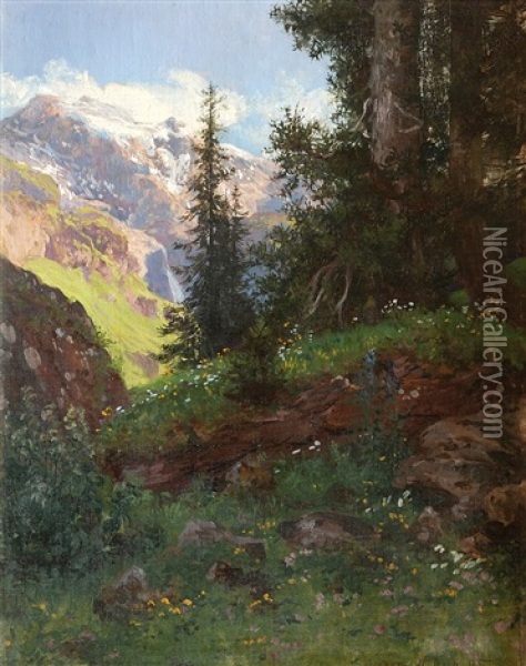 Alpine Oil Painting - Alois Kirnig