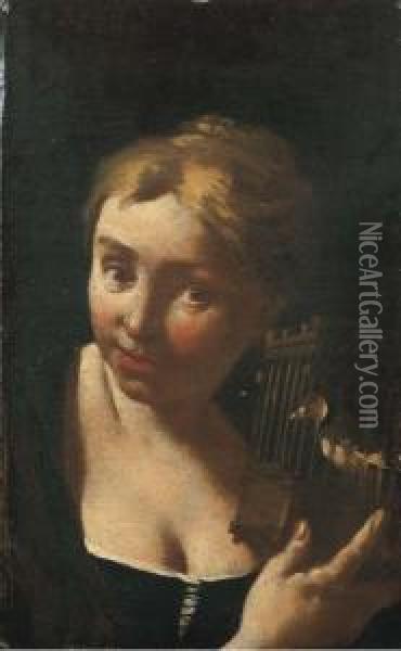 Fanciulla Con Cardellino In Gabbia Oil Painting - Domenico Maggiotto