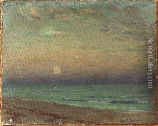 Sunrise On The Shore Oil Painting - John Fabian Carlson
