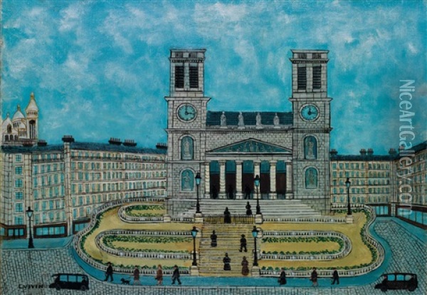 L'eglise De Saint Vincent De Paul Oil Painting - Louis Vivin