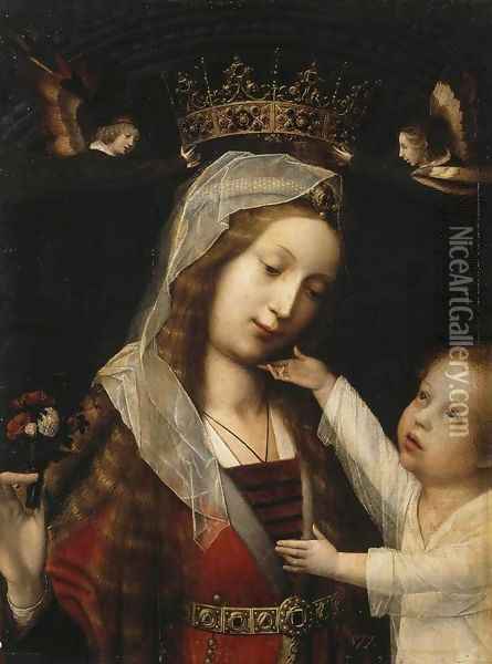 Virgin and Child 2 Oil Painting - Jan Provost