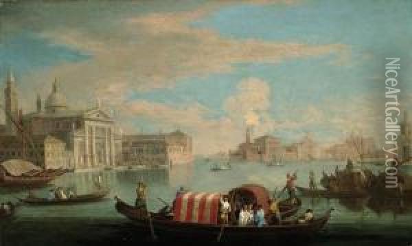 The Isola Di San Giorgio Maggiore, Venice, From The Bacino Di San Marco Oil Painting - Giovanni Richter