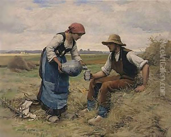 Midday Break Oil Painting - Julien Dupre