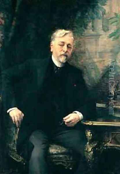 Portrait of Gustave Eiffel 1832-1923 1905 Oil Painting - Aime-Nicolas Morot