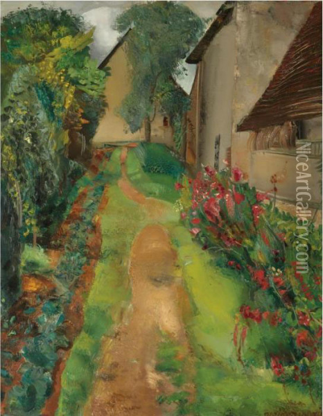 The Garden Path Oil Painting - Boris Dimitrevich Grigoriev