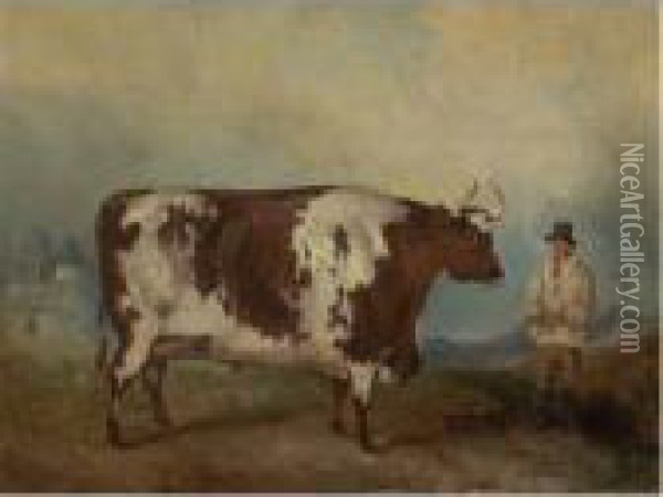 Durham Ox Oil Painting - Thomas Weaver