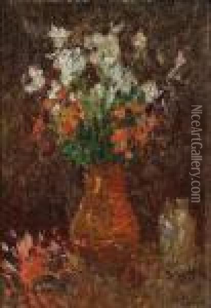 Le Bouquet De Fleurs Oil Painting - Ernest Quost
