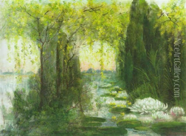 Seerosen Im Park Oil Painting - Karl Hagemeister