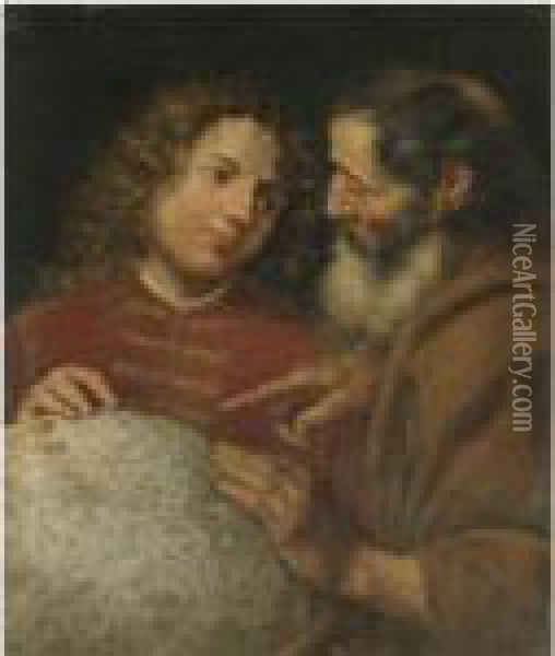 Democritus Oil Painting - Pier Francesco Mola