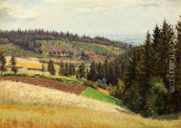 A Landscape Oil Painting - Vaclav Maly
