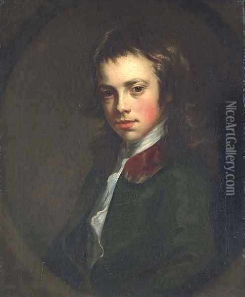 Portrait of a boy Oil Painting - Nathaniel Hone